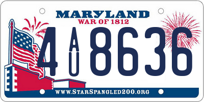MD license plate 4AU8636