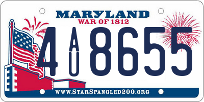 MD license plate 4AU8655