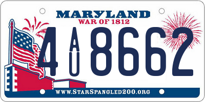 MD license plate 4AU8662