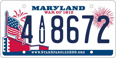 MD license plate 4AU8672