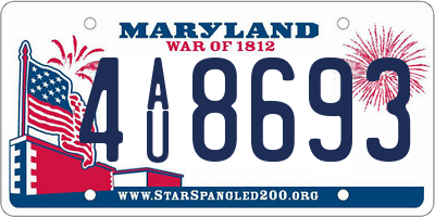 MD license plate 4AU8693