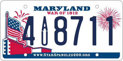 MD license plate 4AU8711