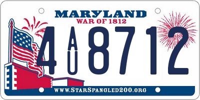 MD license plate 4AU8712