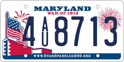 MD license plate 4AU8713