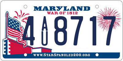 MD license plate 4AU8717