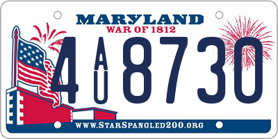 MD license plate 4AU8730