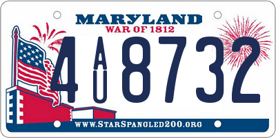 MD license plate 4AU8732