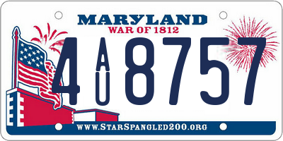MD license plate 4AU8757