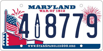 MD license plate 4AU8779