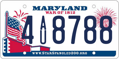 MD license plate 4AU8788