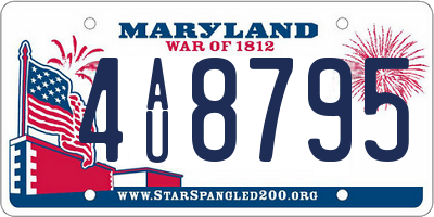 MD license plate 4AU8795