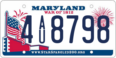 MD license plate 4AU8798