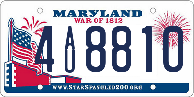 MD license plate 4AU8810