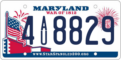 MD license plate 4AU8829