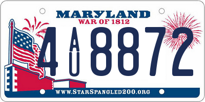 MD license plate 4AU8872