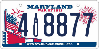 MD license plate 4AU8877