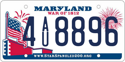MD license plate 4AU8896