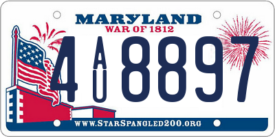 MD license plate 4AU8897