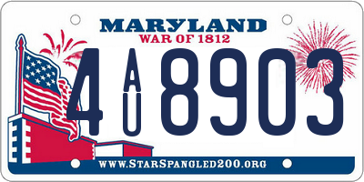 MD license plate 4AU8903