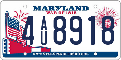 MD license plate 4AU8918
