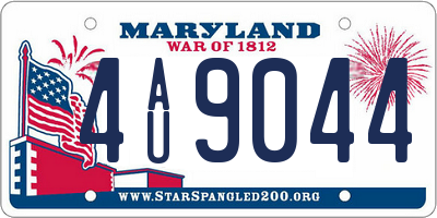 MD license plate 4AU9044