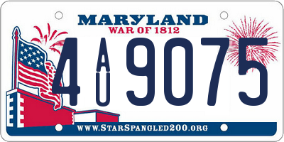 MD license plate 4AU9075