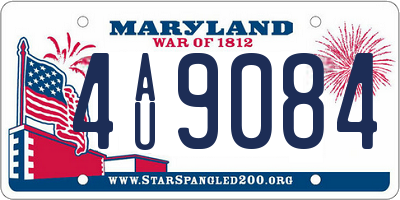 MD license plate 4AU9084