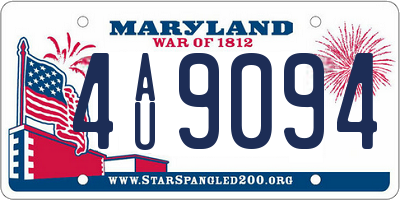 MD license plate 4AU9094