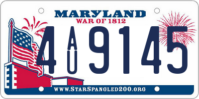 MD license plate 4AU9145