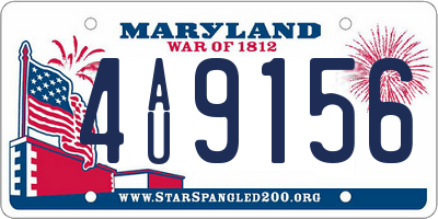 MD license plate 4AU9156