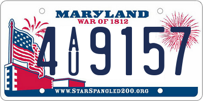 MD license plate 4AU9157