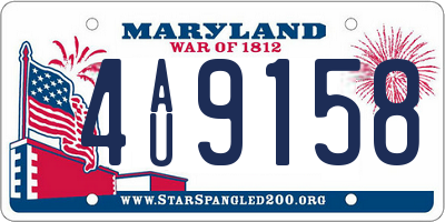 MD license plate 4AU9158
