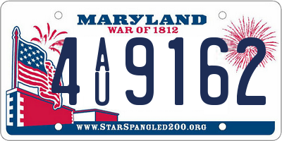 MD license plate 4AU9162