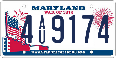 MD license plate 4AU9174