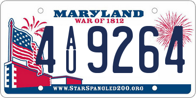 MD license plate 4AU9264