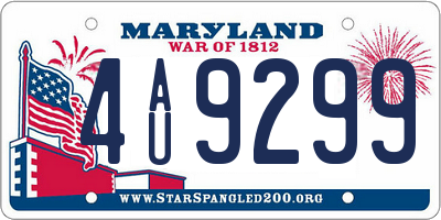 MD license plate 4AU9299