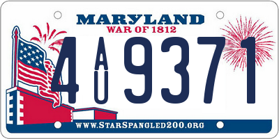 MD license plate 4AU9371