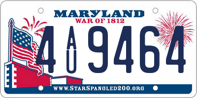 MD license plate 4AU9464
