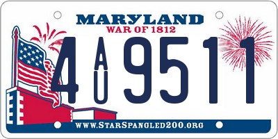 MD license plate 4AU9511
