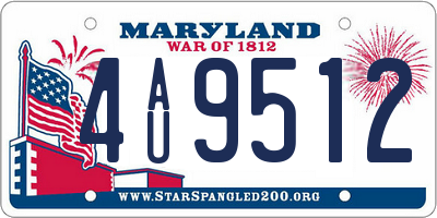 MD license plate 4AU9512