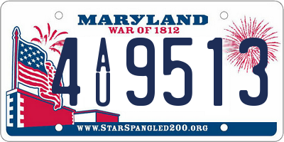MD license plate 4AU9513