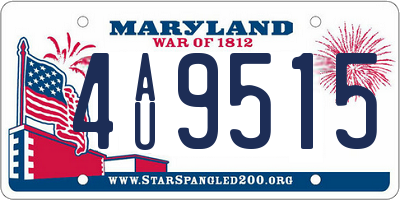 MD license plate 4AU9515