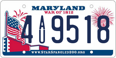 MD license plate 4AU9518