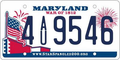 MD license plate 4AU9546