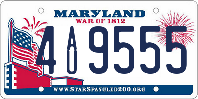 MD license plate 4AU9555