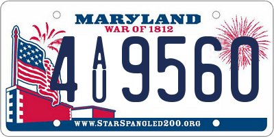 MD license plate 4AU9560