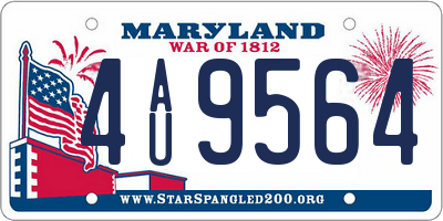 MD license plate 4AU9564