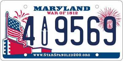 MD license plate 4AU9569