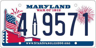 MD license plate 4AU9571