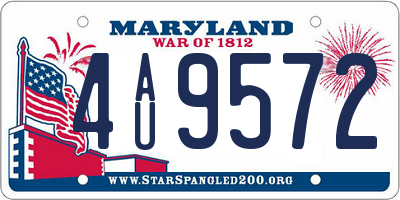 MD license plate 4AU9572